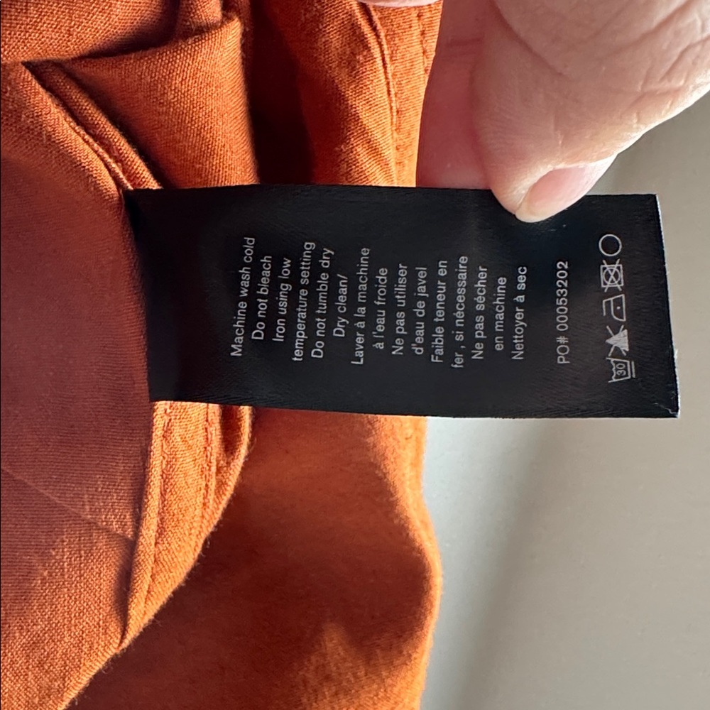 Rag & Bone Cropped M65 Field Jacket Rusty Orange Fall Linen Blend size small - Picture 5 of 6